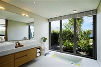 Ensuite with garden view